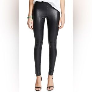 COMMANDO PERFECT CONTROL FAUX LEATHER LEGGINGS SIZE LARGE BLACK